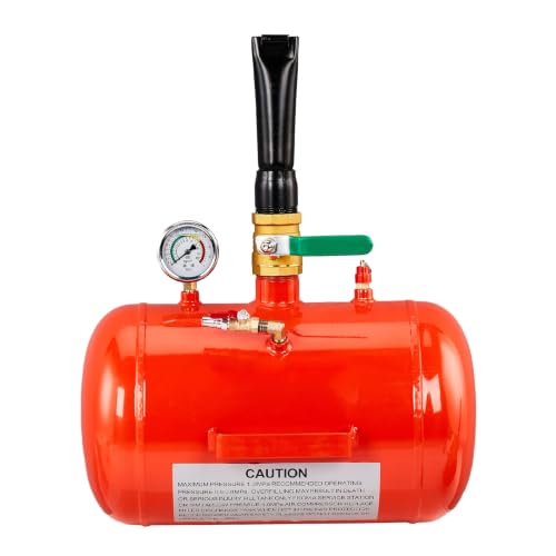 Image of Bonnlo 5 Gallon Air Tire Bead Seater Blaster with Pressure Gauge & Handle,145PSI Seating Tool Inflator Tank, 85-116PSI Adjustable Pressure for Car Truck ATV, Jeep, Pickup, Red