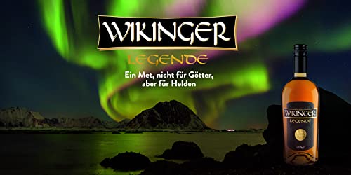 Wikinger Legende Met (0,75 l) – Premium Met Honigwein aus dem Wikingerland – Aromatischer Honigmet mit mildwürzigem Blütenhonig & feiner Eichenholz-Note – 10% Vol. (Packung mit 5)