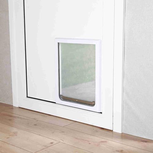 Trixie Pet Products 2-Way Locking Dog Door, Medium to X-Large Dogs, White by TRIXIE - Image 2