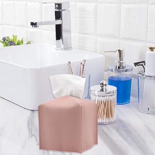 Tissue Box holder,tissue box Cover,Square Pu Leather Tissue holder,Napkin Box Holder,for Home, Hotel, Office,Vanity And Restaurant,Decorative Holder,Bathroom Vanity Countertop(Pink) - Cosy Home Interiors Tissue Box holder,tissue box Cover,Square Pu Leather Tissue holder,Napkin Box Holder,for Home, Hotel, Office,Vanity And Restaurant,Decorative Holder,Bathroom Vanity Countertop(Pink) - Image 4