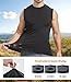 Dalavch 5 Pack Men’s Sleeveless Compression Shirts, Dry Fit Running Sports Workout Athletic Base Layer Tank Tops 2 Black 2 White 1 Blue Large