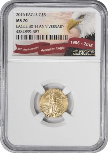 2016 P $5 American Gold Eagle NGC MS70