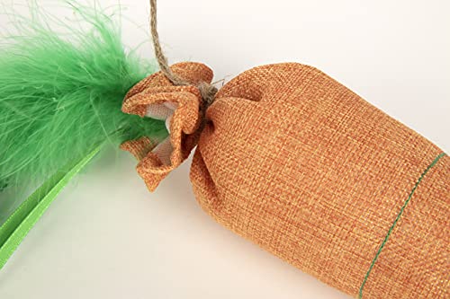SmartyKat Kolossal Karrot Crinkle Kicker Catnip Cat Toy - Orange, Jumbo - Thumbnail 5