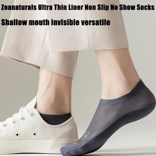 Zeanaturals Ultra Thin Liner Non Slip No Show Socks, Soft Breathable Invisible Low Cut Ice Silk Sock Women Men2