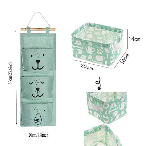 Xumier 4pcs Multi-Tasca in Cotone e Lino Borsa