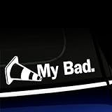 My Bad Autocross Decal White