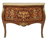 empire kommode kaufen Breite ca 120 cm Casa Padrino Barock Kommode Braun mit Marmorplatte Creme und 2 Schubladen - Empire Kommode