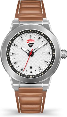 Montre Ducati DTWGF2019205 à quartz beige avec son élégant bracelet en cuir chic