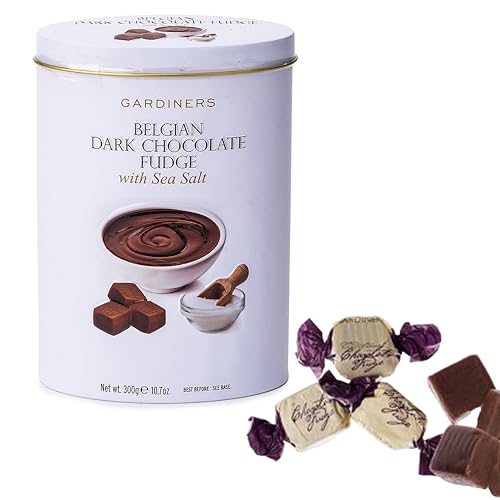 Gardiners of Scotland Handmade Fudge 300g Tin, Belgian Dark Chocolate