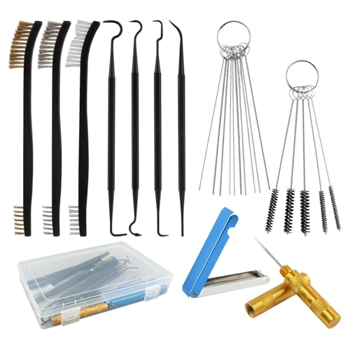 Carburetor Cleaner Kit, w/ Hooks & Brushes for Motorcycle/Lawnmower/Engine