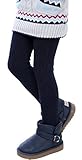Kids Girls Cotton Colorful Fleece Lined Legging Pants