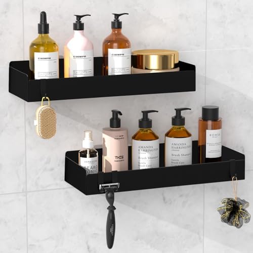 Wisfame Estanteria Baño 2pz, Adhesivo Estanteria Ducha sin Taladr...