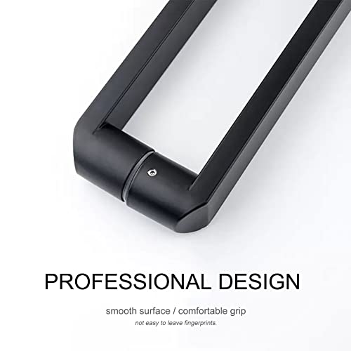 Poignée noire mate pour porte en verre : sublimez votre douche avec élégance moderne - 4