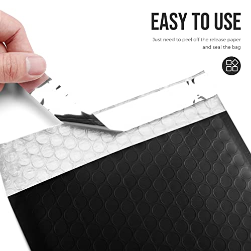 Fuxury Bubble Mailers 6x10" 100 Pack Black Padded Envelopes Usable Size 6x9" Thick Mailing Envelopes Bubble Opaque Padded Mailers Shipping Bags for Mailing Jewelry Makeup Small Business#0 - Image 6