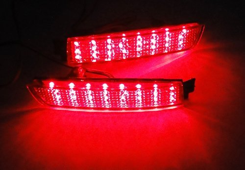 Ledin 265605C000 Oem Replacement For Nissan Infiniti Red Lens Led Rear Bumper Reflector Tail Brake Stop Light #TOP6