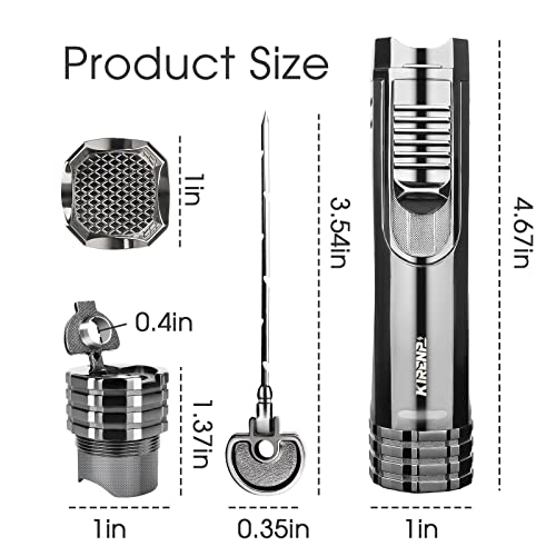 Encendedor triple antorcha con accesorios para cigarro miniatura 4