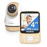 HelloBaby Baby Monitor with Camera and Night Vision-29H Battery Life, No WiFi Needed,1000ft Long Range FHSS Secure,Temperature,ECO Mode,Pan-Tilt-2x Zoom, 2-Way Talk
