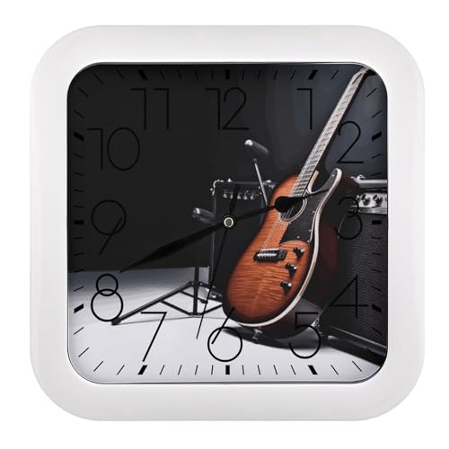 Horloge murale instrument de musique 25,4 cm décorative sans bruit