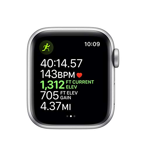 Image of Apple Watch Series 5 (GPS + Cellular, 40mm) - Silver Aluminium Case with White Sport Band