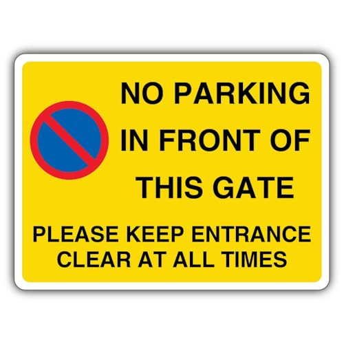 Panneau de sécurité No Parking plastique rigide 400x300mm entrée libre