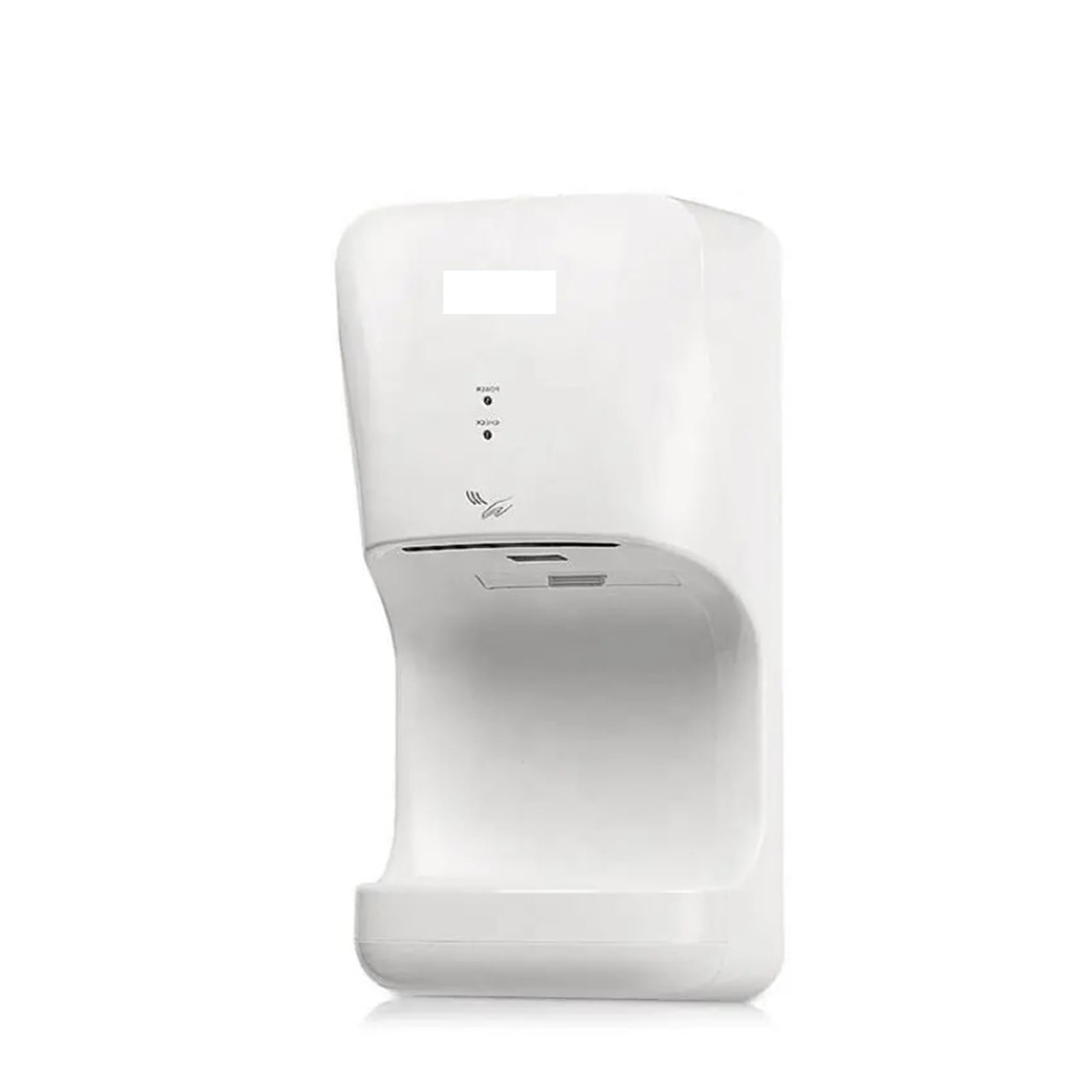 Secamanos Electrico, Secador de Manos automático, secador de baño de Alta Velocidad, máquina de Secado de Manos con Cubierta de plástico ABS Blanco montada en la Pared for baño(2632-Silver)