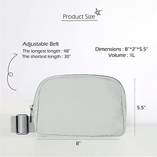 Ododos Crossbody Bag With Adjustable Strap Small Shoulder Pouch For Workout Running Traveling Hiking, Light Grey #TOP4