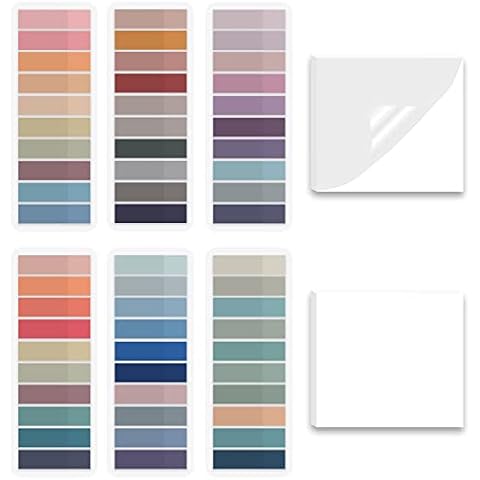 1300 Pcs Sticky Index Tabs Page Markers, Morandi Sticky Note Tabs Colored and Transparent Sticky Notes Page Tabs Book Marker for Binders, Books, Paper, Notes, Filer Folders Cover