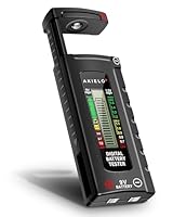 AKIELO+ Digitaler Batterietester mit LCD Anzeige – Universal Batterie Tester & präzises Batterieprüfgerät für Haushalt – Für AAA, AA, C, D, 9V & 1,5V Knopfzellen