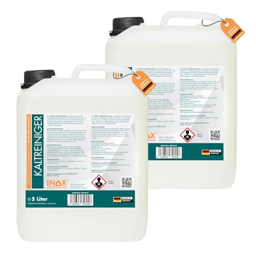 INOX® IX 300 Kaltreiniger 2x5L - Motorrad Reiniger entfernt Öl, Teer & Fett rückstandsfrei - nicht korrosiver Auto Reiniger - hochwirksames Motor Reinigungsmittel