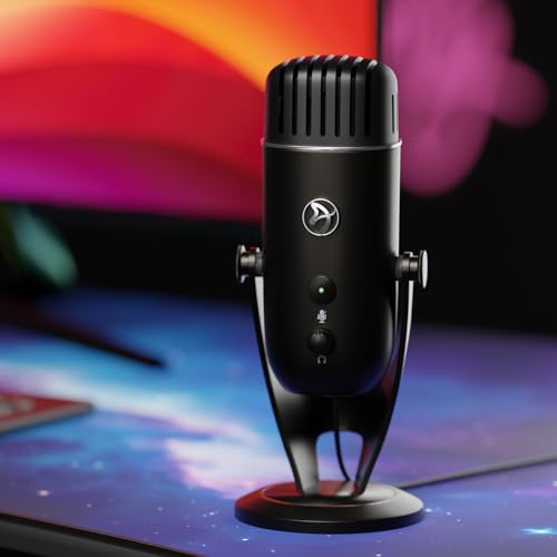 Arozzi Colonna USB Microphone for Streaming and Gaming - Black