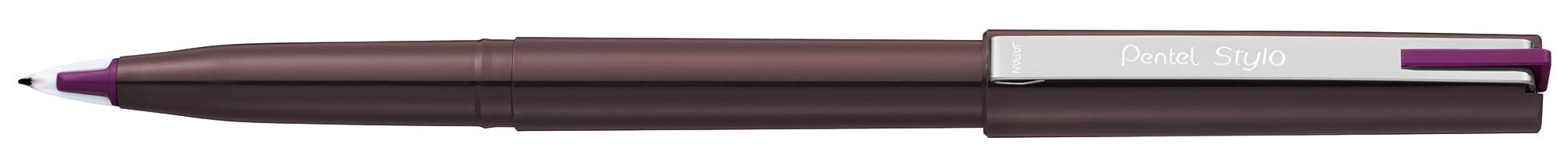 Pentel JM20-B2 Set of 12 Felt-Tip Writing Pens Raspberry Red