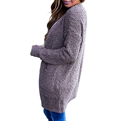 Casaco feminino de lã felpudo de inverno quente de lã superdimensionada casacos de moletom de lã com