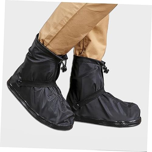 Cubiertas para calzado para adultos, antideslizantes y gruesas, color negro, para actividades al aire libre, camping, viajes y protección contra la lluvia miniatura 6
