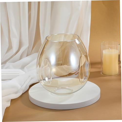 Image of Seeded Glass Shade Glass Lamp Shade Lamp Cover Transparent Light Shade Round Globe Lamp Shade Lighting Fixture Replacement for Ceiling Light Bedside Table Lamp Standing Lamp Globe