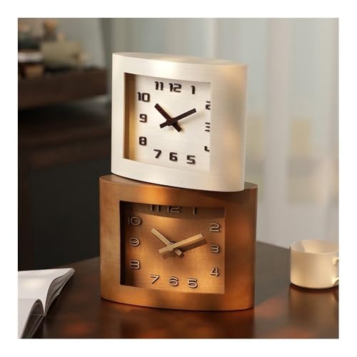 Reloj de mesa simple analógico de cuarzo para decoración de interiores 8