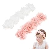 【Geeignete Größe】ca 38–50 cm, Universelle für 1 Monat bis 4 Jahre alt jährige, Baby haarband universelle für die meisten Babys, süßes und stilvolles Kopfband macht Mädchen reizender.