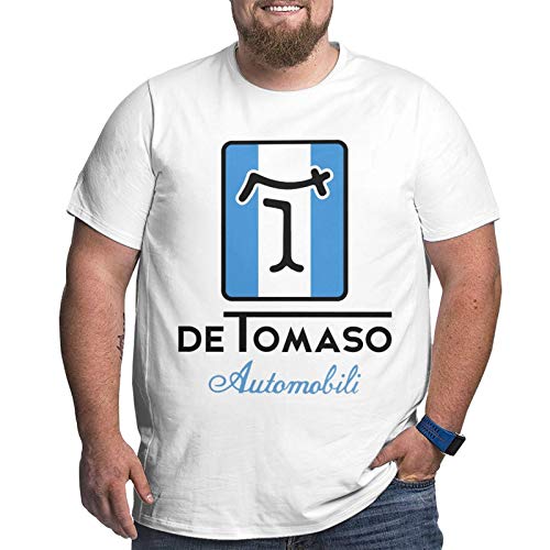 De-Tomaso Logo Big Size Cotton Comfortable and Breathable Men's T-Shirt Xx-Large White