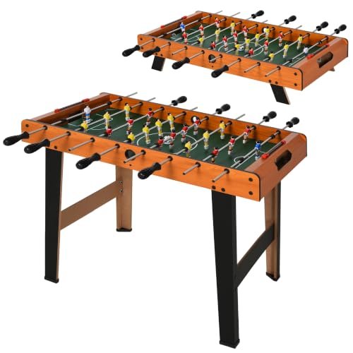 HOMCOM Futbolín de Madera 2 con Marcadores 85x40x61 cm Madera y Negro