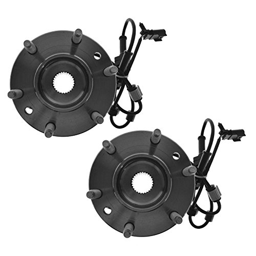 Image of TRQ Front Wheel Bearing and Hub Assembly Set 2 Piece Compatible with 02-09 Chevrolet Trailblazer 02-06 Trailblazer EXT 02-09 GMC Envoy 02-06 Envoy XL 04-07 Buick Rainier 05-09 Saab 9-7x