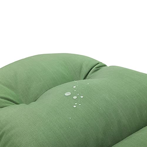 Image of QILLOWAY Indoor /Outdoor Square Seat Patio Cushion - 19-Inches,Pack of 4 (Dark Green)