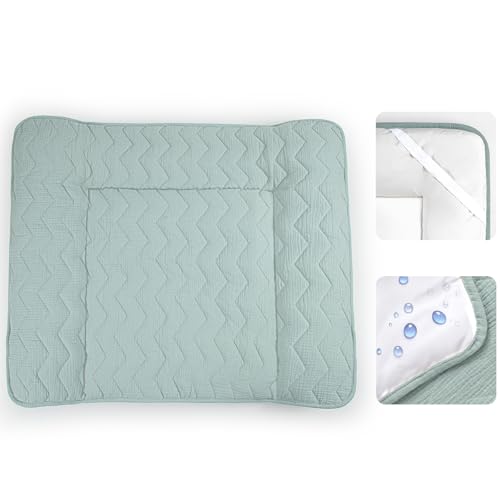 lulumoon Wickelauflagenbezug für Wickelauflage 75x85cm: Musselin...
