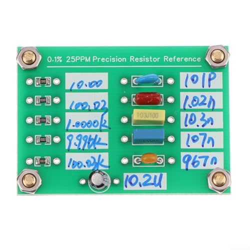 Resistor and Capacitor Reference Board for Multimeter Calibration and Correction, High Stability PCB Standard Resistance and Capacitance Module for AD584 Multimeter Testing, Measurement Instruments