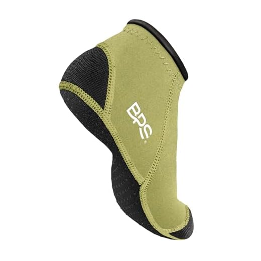 BPS 'Aqua Smart Sock' 3mm Neoprene Beach Water Socks Low Cut - for Kayaking, Scuba Diving, Snorkeling, Free Diving Anti-Slip Wetsuit Boots for Men Women (Translucent Yellow Green - XXS/XS)