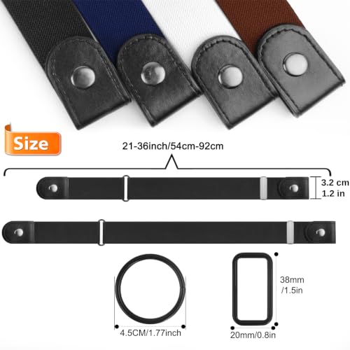 Image of No Buckle Belts for Women, Elastic Belts for Women, Comfortable Womens Belts for Jeans, Stretch Belts for Women
