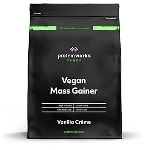 Protein Works – Vegan Mass Gainer | 100% Plant Based | High Calorie Protein Powder | Vegan Weight Gainer Blend | 16 Shakes | Vanilla Crème | 2kg
