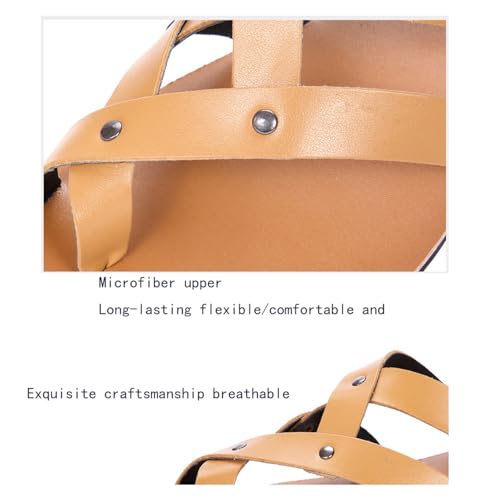 Men's Comfy Beach Slippers, Men Breathable Open Toe Cross Strap Slip-On Bunion Corrector Sandals, Clip-Toe Non-slip Comfortable Walking Flat Sandals, for Dad, Grandpa, Bunion Relief2