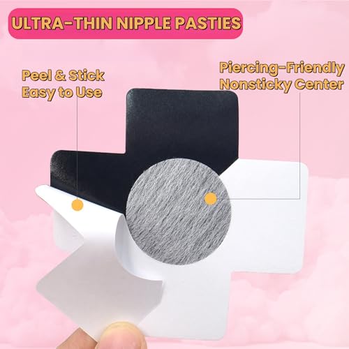 Image of Nimiah Rave Pasties Nipple Covers - Sexy Fun Sticky Variety Pasty Pack Adds Spice & Fun to Party See-Through Outfits