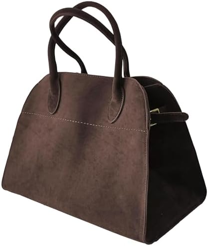 Large Suede Tote Bag For Women,Suede Retro Shoulder Bag,Crossbody...