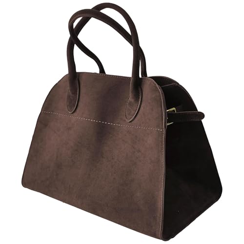 Large Suede Tote Bag For Women,Suede Retro Shoulder Bag,Crossbody...