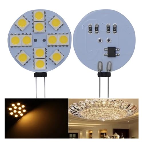 LED���C�g�A 50 �X�|�b�g���C�g 5050SMD 2 ���b�g G4 LED �����v�g�E�����R�V LED �~�j�����p�[�_ LED �d�������v�n�C�p���[ 360 �x�����n���Q�������v 12V �A�������d��(Cold White)
